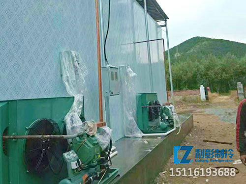 冷庫安裝機組現(xiàn)場